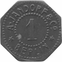 1 Pfennigs - Berlin A. Jandorf and Co.