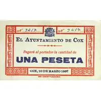1 Peseta Cox