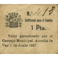 1 Peseta Alcudia de Veo