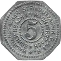 5 Pfennig - Schlierbach Wächtersbacher Steingutfabrik G.M.B.H.