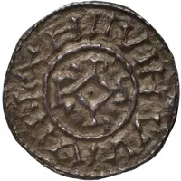 Denier - Lothair II Troyes mint