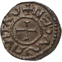 Denier - Lothair II Troyes mint