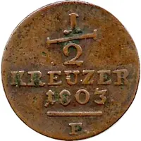 1/2 Kreuzer - William I