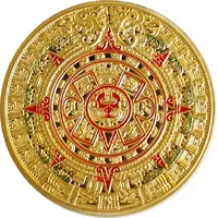 Token - Aztec gold Calendar golden, colored