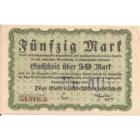 50 Mark Pöge Elektrizitäts A.G.