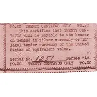 20 Centavos Emergency Script of the Philippines