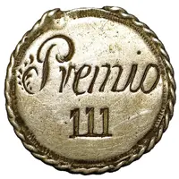 Award medal struck on 5 Soldi coin