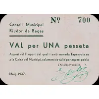1 Peseta Riudor de Bages