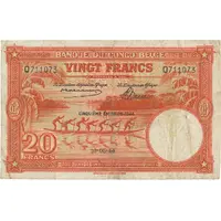 20 Francs Orange, 'CINQUIEME EMISSION' overprint