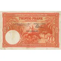 20 Francs Orange, 'CINQUIEME EMISSION' overprint
