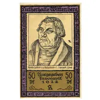 50 Pfennig Lutherhalle, R