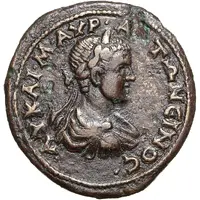 Æ35 - Elagabalus Μ ΑΥ ΕΥΑΝΔΡΟϹ Β Ο ΑΡΧΙΑΤ ΑΡΞ ΚΕΡΑΜΙΗΤΩΝ