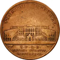 Medal - Construction of the Palace of Justice in Brussels - Maria Theresia