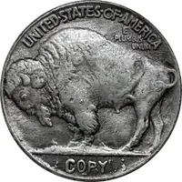 5 Cents 'Buffalo' - Skeleton Soldier Hobo