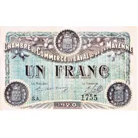 1 Franc - Chambre de Commerce de Laval and de la Mayenne 53