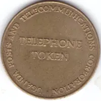 50 Shillings Telephone Token - Uganda Posts