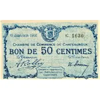 50 Centimes - Chambre de Commerce de Châteauroux 36