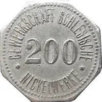 200 Pfennig - Frankenstein Gewerkschaft Schlesische Nickelwerke