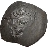 Trachy - Petar IV / Ivan I Asen Imitating billon aspron trachy of Isaac II Angelus