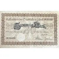 20 Mark Lübeckische Staatskasse