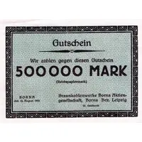 500 000 Mark Braunkohlenwerke Borna