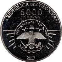 5000 Pesos 200 years of Independence of Cundinamarca