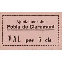 5 Céntimos Pobla de Claramunt