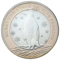 2 Pounds - Charles III Christmas - King Penguin