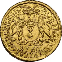 Szóstak gdański - August III Sas Gdańsk, Pattern