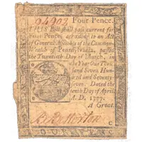 4 Pence Commonwealth of Pennsylvania