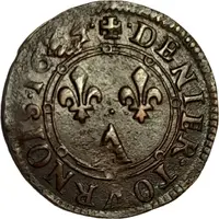 Denier Tournois - Charles II 3rd type