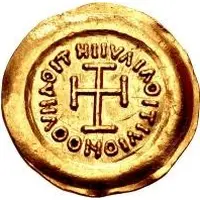 1 Tremissis In the name of Maurice Tiberius, Clean bust with sectioned body