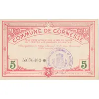 5 Francs Commune de Cornesse