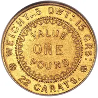 1 Pound - Victoria Adelaide Pound - Dentilated, South Australia