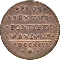 1/2 Baiocco - Pius VI