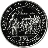 50 Dollars - Elizabeth II Landing on Guadalcanal