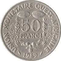 50 Francs CFA non-magnetic