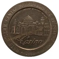 1/2 Dollar Gaming Token - El Casino Freeport, Grand Bahama Island