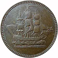 1/2 Penny Wellington Waterloo - ship design