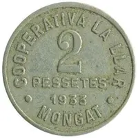 2 Pesetas - Cooperativa La Llar