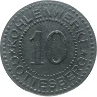 10 Pfennigs - Gottesberg Kohlenwerke
