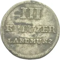 3 Kreuzers Joint Coinage - Type 3 Arms