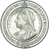 Medal - Victoria Diamond Jubilee, white metal