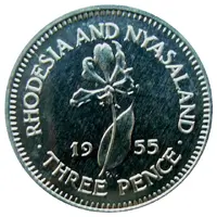 3 Pence - Elizabeth II 1st portrait, Silver Proof