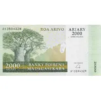 2000 Ariary / 10000 Francs 2007