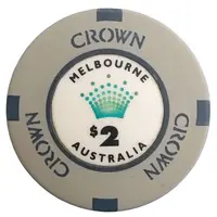 Token/Chip - 2 Dollars Crown Melbourne Casino Chip