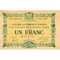 1 Franc - Chambre de Commerce d'Avignon 84