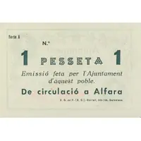 1 Peseta Alfara dels Ports