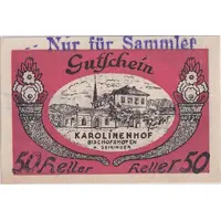 50 Heller Bischofshofen - Bahnhofrestaurant Karolinenhof