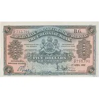 5 Dollars Barclay's Bank